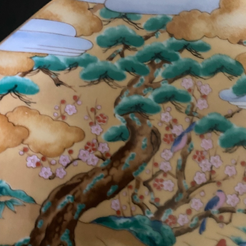 Vintage Jade Tree Takahashi San Francisco Pastoral Scene 71/2”Hand Painted Plate - Picture 8 of 14